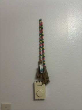 Colorful Wooden Bead Tassel Wall Hanging